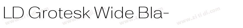 LD Grotesk Wide Bla字体转换